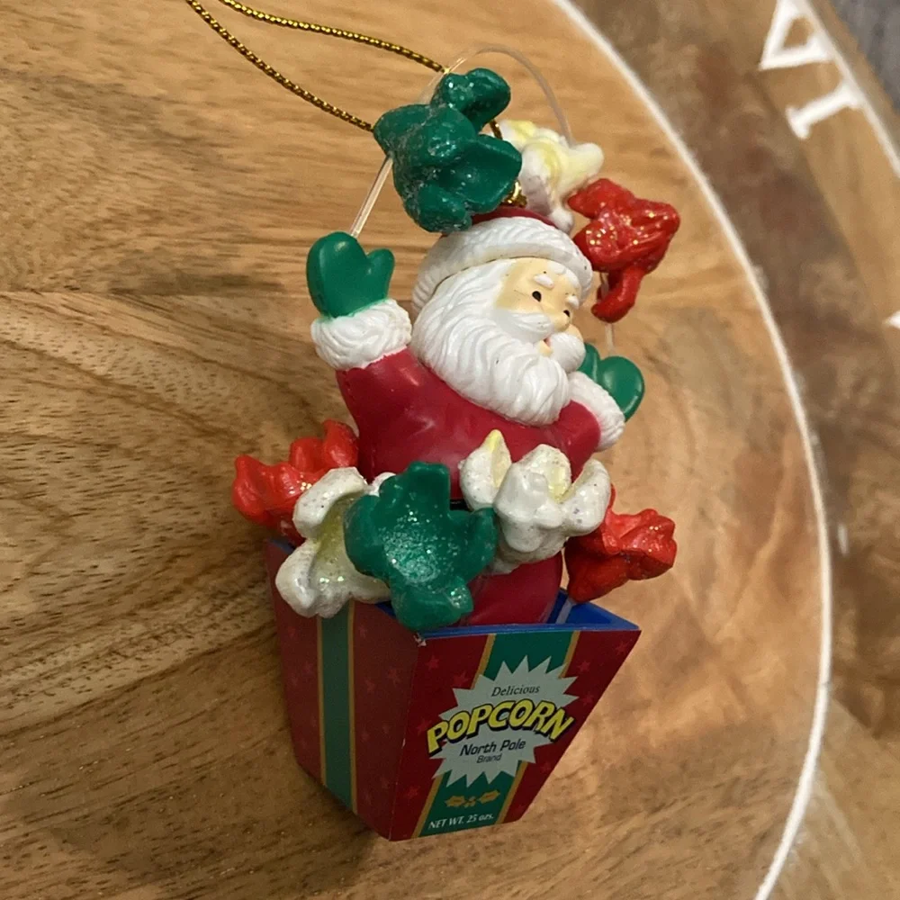 Mistletoe Magic popcorn Santa Christmas tree ornament red green movies